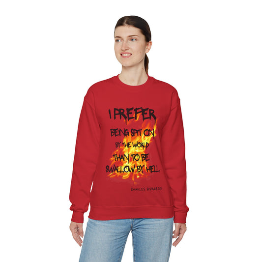 Heavy Blend™ Crewneck Sweatshirt English: I preffer being spit