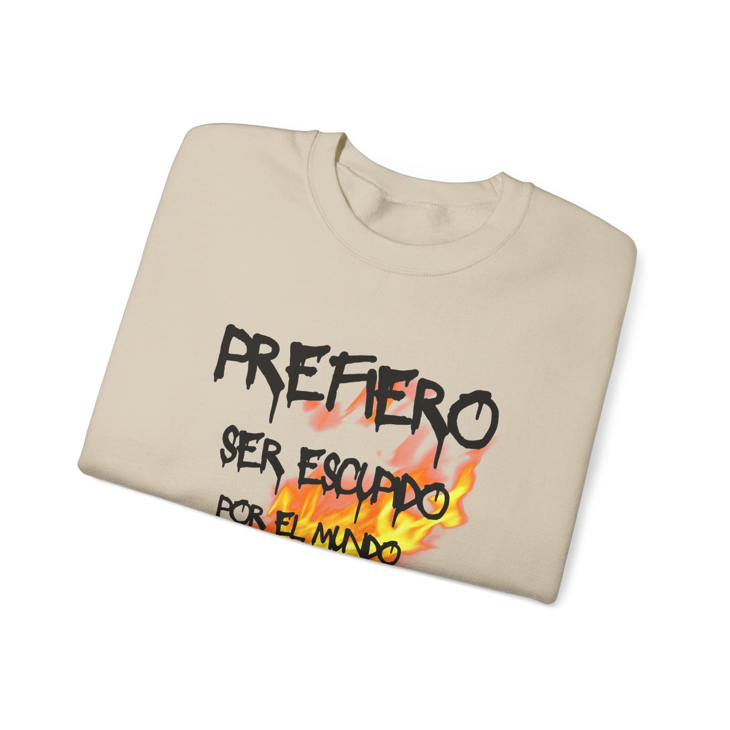 Unisex Heavy Blend™ Crewneck Sweatshirt Spanish Theme: Prefiero ser escupido