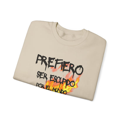 Unisex Heavy Blend™ Crewneck Sweatshirt Spanish Theme: Prefiero ser escupido