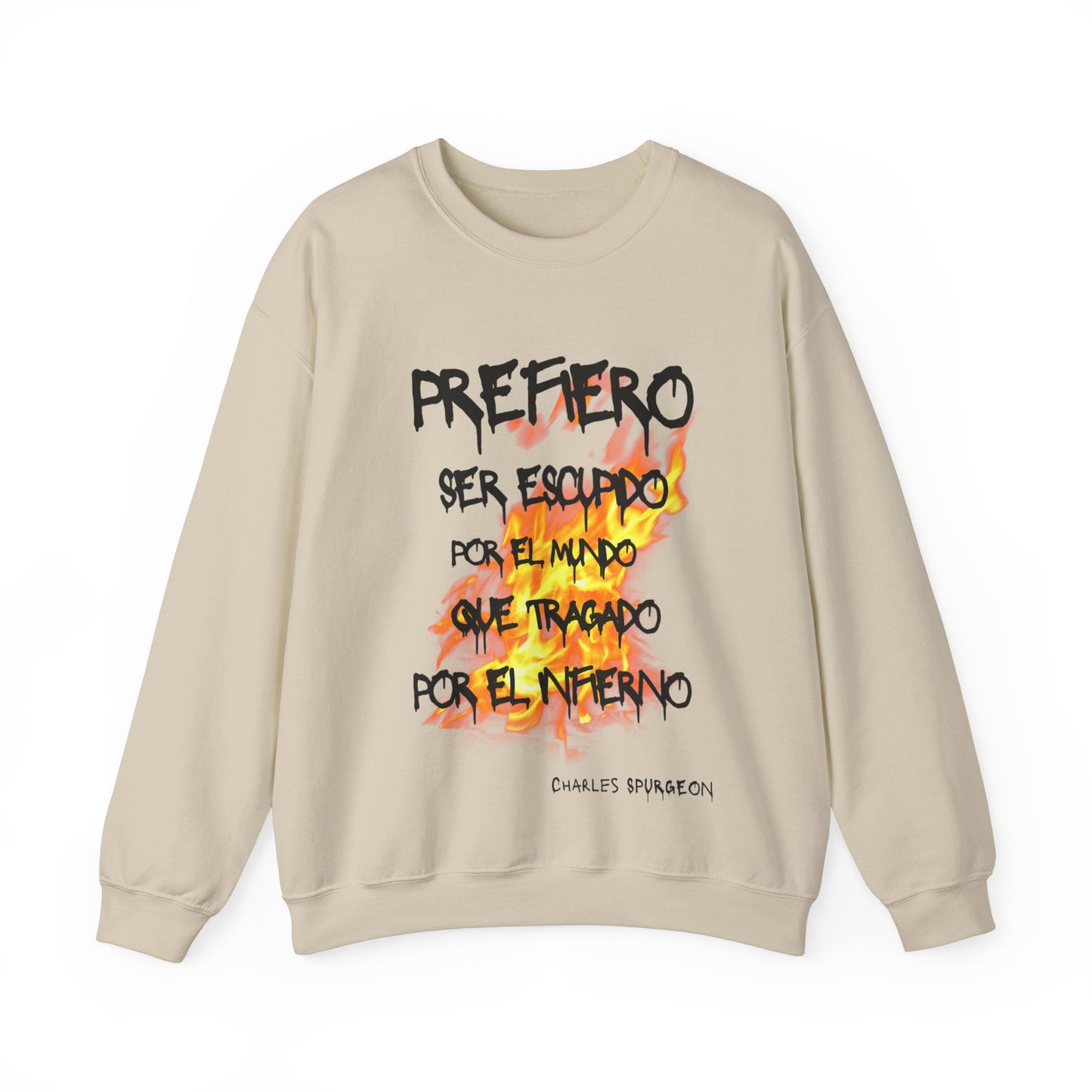 Unisex Heavy Blend™ Crewneck Sweatshirt Spanish Theme: Prefiero ser escupido