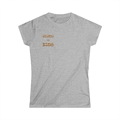 Women's Softstyle Tee Theme:Jesus is King