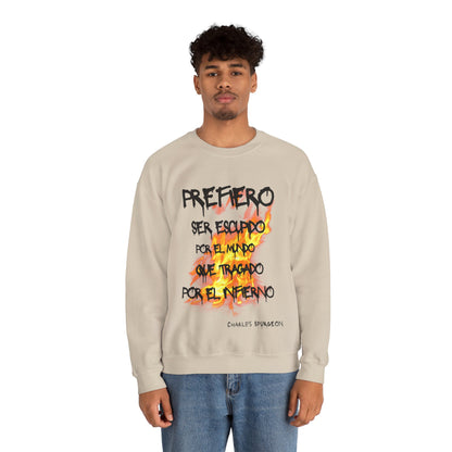 Unisex Heavy Blend™ Crewneck Sweatshirt Spanish Theme: Prefiero ser escupido