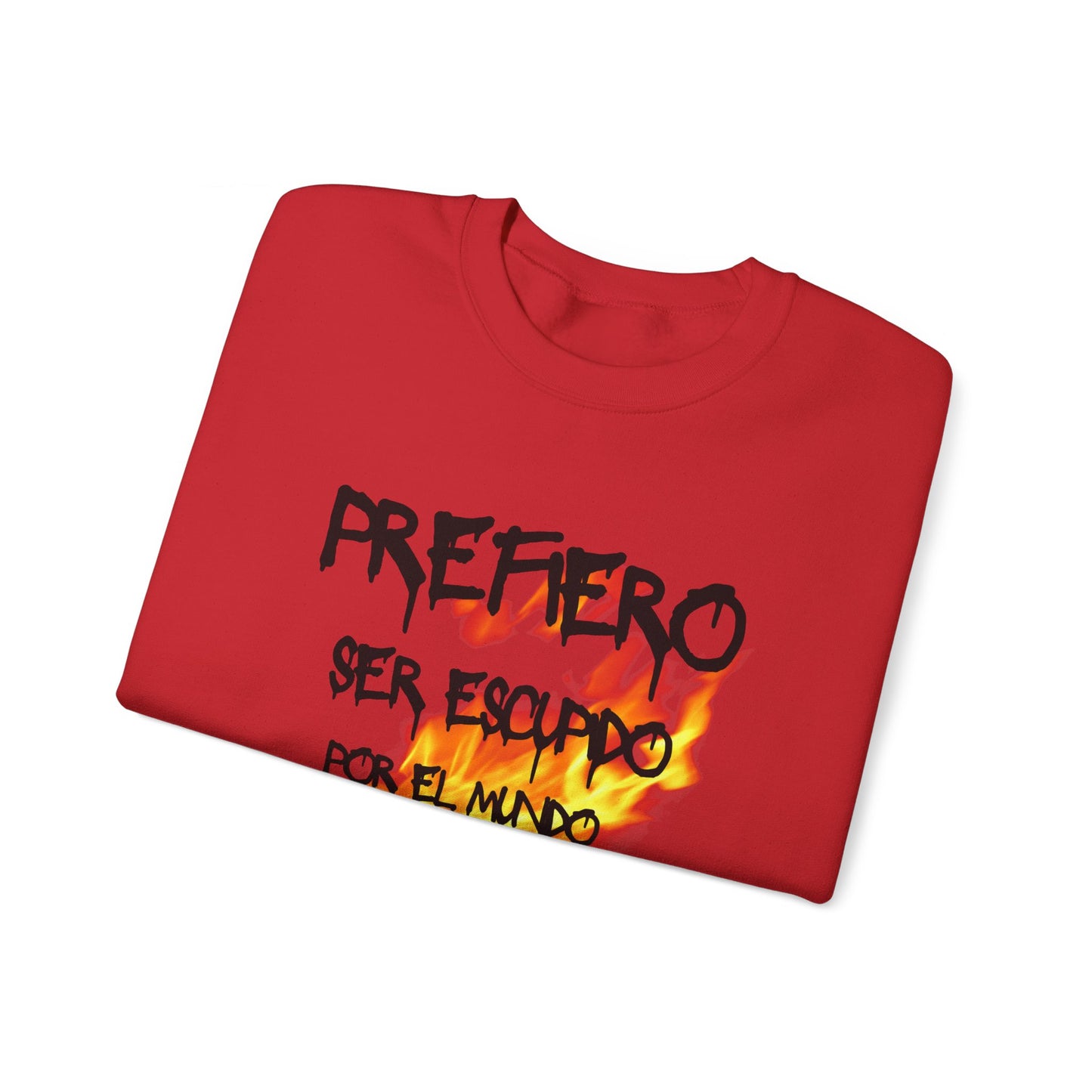 Unisex Heavy Blend™ Crewneck Sweatshirt Spanish Theme: Prefiero ser escupido