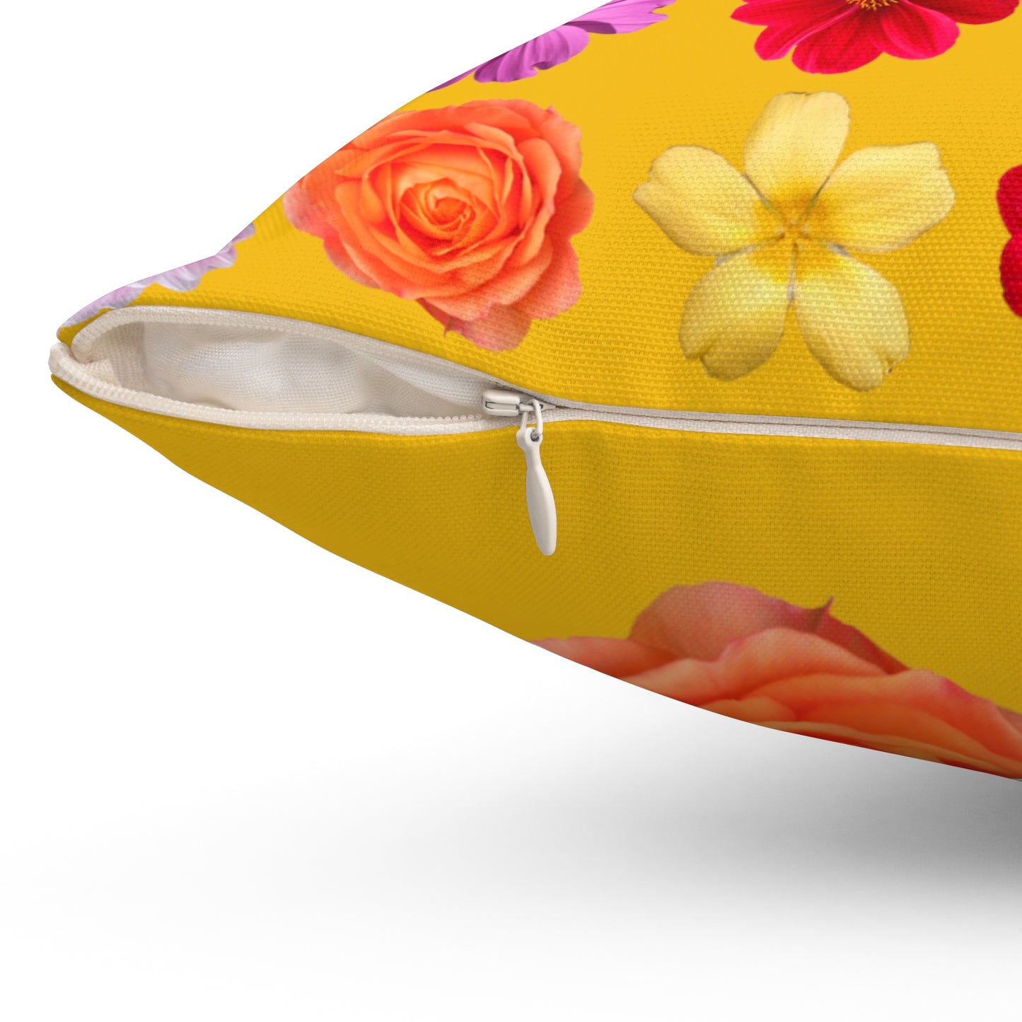 Spun Polyester Square Pillow Theme: Yellow base/ La dulzura de la amistad