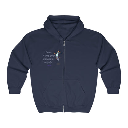 Heavy Blend™ Full Zip Hooded Sweatshirt Theme: Spanish Quien a Dios tiene