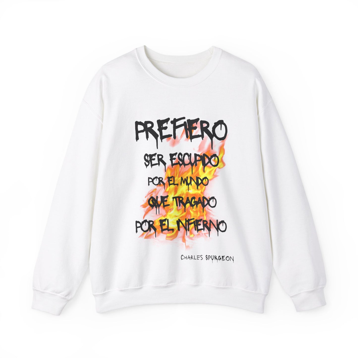 Unisex Heavy Blend™ Crewneck Sweatshirt Spanish Theme: Prefiero ser escupido