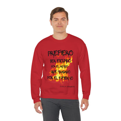 Unisex Heavy Blend™ Crewneck Sweatshirt Spanish Theme: Prefiero ser escupido