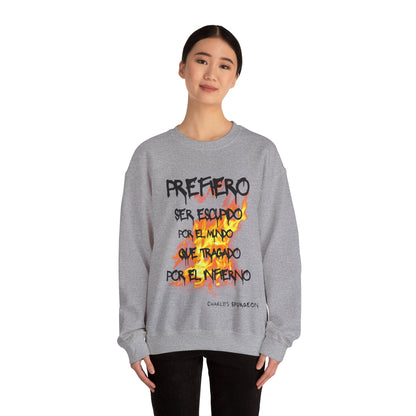 Unisex Heavy Blend™ Crewneck Sweatshirt Spanish Theme: Prefiero ser escupido