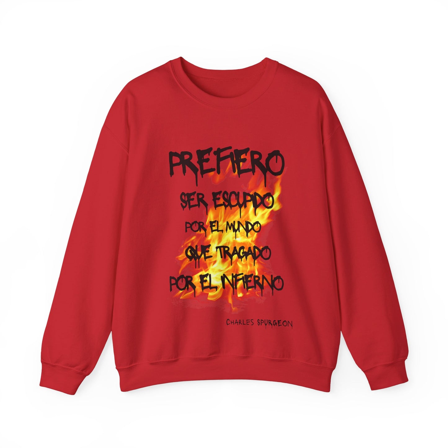 Unisex Heavy Blend™ Crewneck Sweatshirt Spanish Theme: Prefiero ser escupido