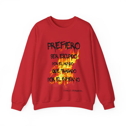 Unisex Heavy Blend™ Crewneck Sweatshirt Spanish Theme: Prefiero ser escupido