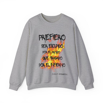 Unisex Heavy Blend™ Crewneck Sweatshirt Spanish Theme: Prefiero ser escupido