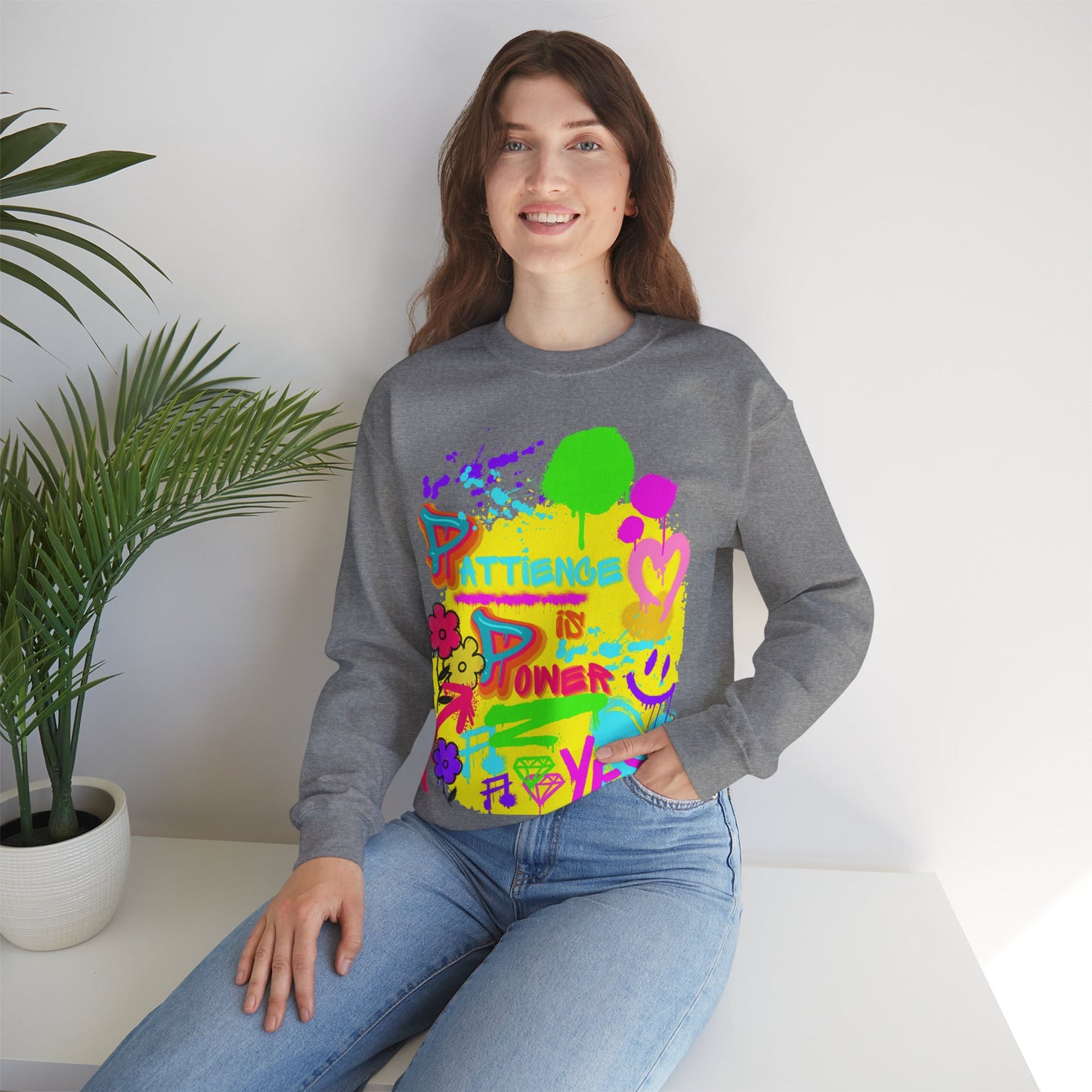 Heavy Blend™ Crewneck Sweatshirt: Patience is power