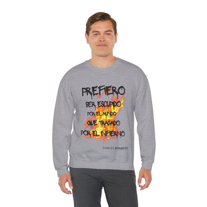 Unisex Heavy Blend™ Crewneck Sweatshirt Spanish Theme: Prefiero ser escupido