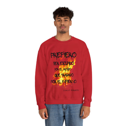 Unisex Heavy Blend™ Crewneck Sweatshirt Spanish Theme: Prefiero ser escupido