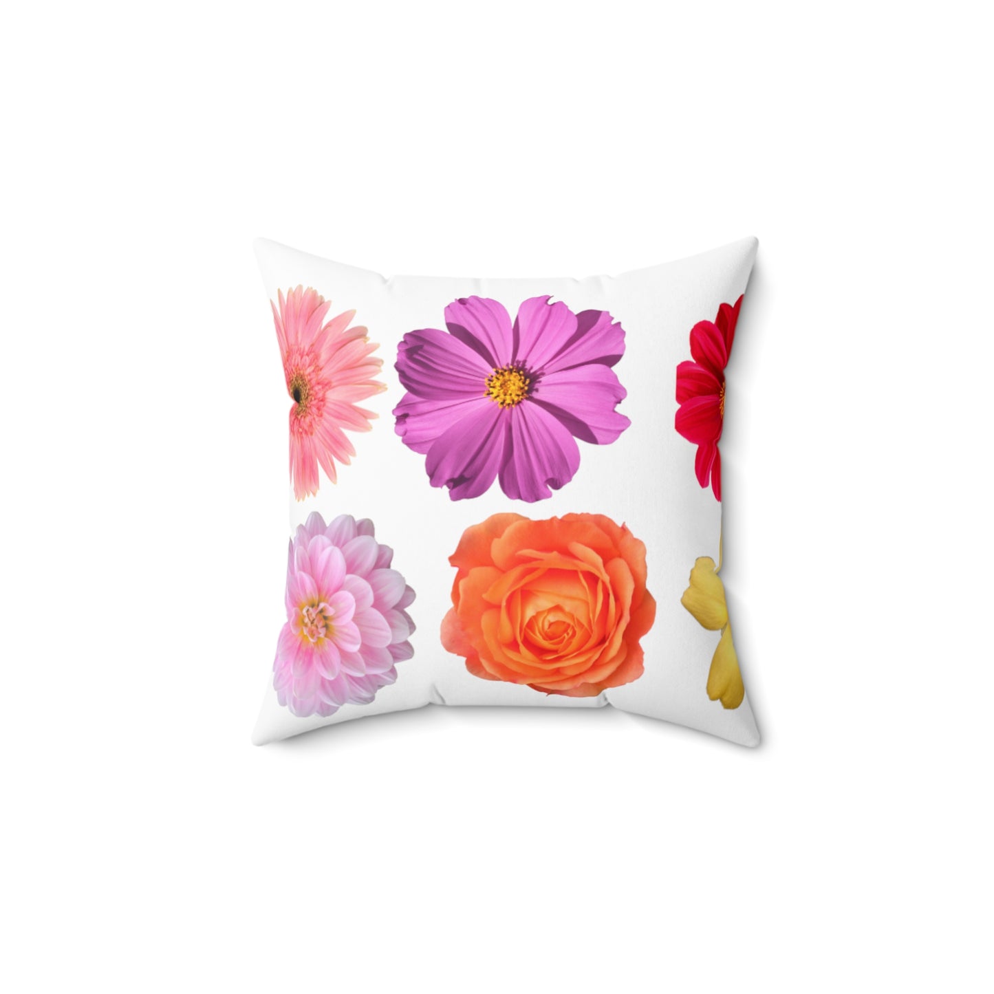 Spun Polyester Square, Pillow, white base Theme: La dulzura de la amistad 14'' x 14''