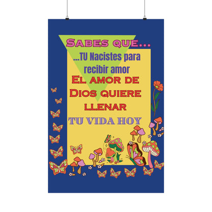 Matte Vertical Posters: Theme: (blue) Tu nacistes