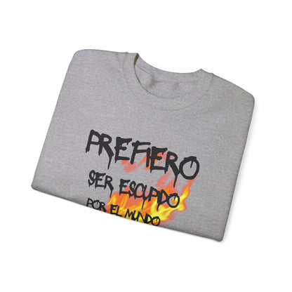 Unisex Heavy Blend™ Crewneck Sweatshirt Spanish Theme: Prefiero ser escupido