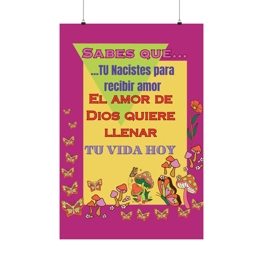 Matte Vertical Posters Theme: (pink) Tu nacistes